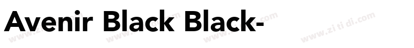 Avenir Black Black字体转换